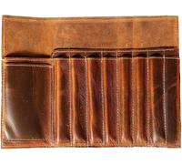 Astuccio in Vera Pelle per Matite, Pennelli, Pennelli, Righello, Cancelleria, Re