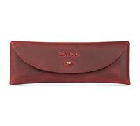 Londo Astuccio in Vera Pelle con Chiusura a Bottone - Porta Matite, Astuccio, Pencil Case, Astuccio per Scuola, Porta Penne, Astuccio Multifunzionale