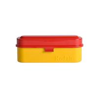 Kodak Film Case - 5 rotoli di pellicole da 35 mm, compatta, in acciaio, per ordinare e proteggere i rotoli di pellicola (Rossa)(pellicola non inclusa)