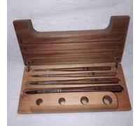Astuccio legno 4 pennelli BORCIANI E BONAZZI arte e pittura