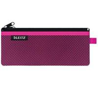 Leitz WOW Astuccio a 2 Scomparti, Cerniera in Nylon, Lavabile, Adatta come Astuccio, Formato M (21 x 8.5 cm), Fucsia, 40120023