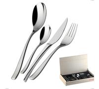 Astuccio madeira 30 pezzi posate amalfi lucido bugatti, acciaio 18.10 cromo lucido cromo