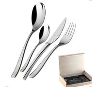 Astuccio madeira 49 pezzi posate amalfi lucido bugatti, acciaio 18.10 cromo lucido cromo