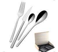 Astuccio madeira 75 pezzi posate sintesi bugatti, acciaio 18.10 cromo lucido cromo