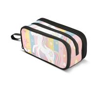 Astuccio magico con unicorno, fiori, cuori, grande capacità, per ragazzi e ragazze, astuccio a 3 scomparti, astuccio per studenti, cancelleria, organizer per scuola, ufficio, lavoro, Magico unicorno