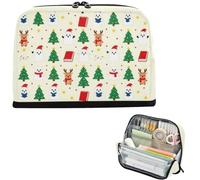 Astuccio magnetico multiuso, grande custodia in nylon per bambini e adulti | Multi Pocket Multi Use Christmas Evil Tree Cake Merry Christmas New Year Spooky
