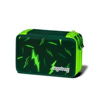 ergobag Astuccio maxi set da 40 pezzi, matite colorate e pennarelli Lyra, scomparto per monete, righello, forbici Beartastic - Verde