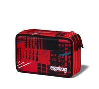 ergobag Astuccio maxi set da 40 pezzi, matite colorate e pennarelli Lyra, scomparto per monete, righello, forbici FireBear - Rosso