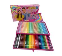 Valigetta Scatola Colori Me Contro Te 72 Pezzi Pastello e Fluo Regalo