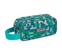 Astuccio Minecraft Turchese e Verde con Motivo a Pixel