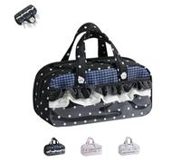 Astuccio Morbido Materiale Quadri E Pois Grande Capacità Kawaii Vintage | Astuccio Da Donna A Pois Con Manico Y2K Simpatico Sacchetto Di Cancelleria Multiscomparto(Black)
