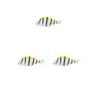 Astuccio multicolore a forma di pesce 3D con chiusura sicura in spugna fodera per la protezione ermetica Oxford Cloth astuccio per matite tipo + 1, 3 Set (Tipo+1), as description