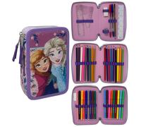 ASTUCCIO MULTISCOMPARTO FROZEN DISNEY 3 ZIP PER LA SCUOLA PORTACOLORI GIOTTO - F