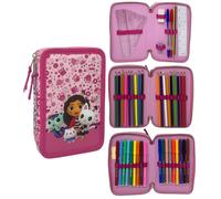 ASTUCCIO MULTISCOMPARTO GABBY'S DOLLHOUSE 3 ZIP PER LA SCUOLA PORTACOLORI GIOTTO