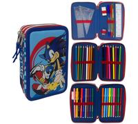 ASTUCCIO MULTISCOMPARTO SONIC 3 ZIP PER LA SCUOLA PORTACOLORI GIOTTO - SON37-647
