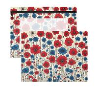 Astuccio multiuso a 3 fori per lettere di carta A4, confezione da 2 pezzi, per insegnanti, studenti, insegnanti, fiori colorati, 4 luglio, giorno dell'indipendenza estuche para lapices