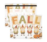 Astuccio multiuso a 3 fori per lettere formato A4, confezione da 2 pezzi, per insegnanti, classe Hello Fall Autumn Dwalf Flower