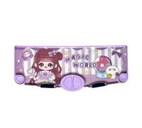 Astuccio multiuso con temperamatite, forbici, orario, nastro per avvolgere le dita, righello, gomma, per bambini, ragazzi, ragazze, studenti, forniture scolastiche per bambini