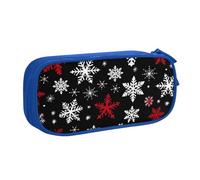 Astuccio natalizio con fiocco di neve per ragazzi e ragazze Galaxy grande portapenne da scrivania organizer per cancelleria astuccio per scuola ufficio borsa per trucco con cerniera, rosa, 21x5x10.5cm