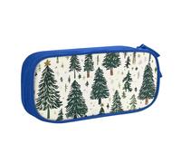 Astuccio natalizio con stelle, per ragazzi e ragazze, con albero della foresta, grande, per cancelleria, per scuola, ufficio, borsa per il trucco con cerniera, rosa, 21x5x10.5cm, Astuccio per trucchi