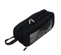 Astuccio Triplo Estensibile Nero a Pois