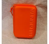 ASTUCCIO ONE TIME TINTA UNITA ARANCIO FLUO COVER RIGIDA 1ZIP3SCOMPARTI cod.27886