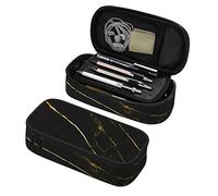 Astuccio organizer di grande capacità, in marmo nero e oro, con cerniera, per ragazze, ragazzi, adolescenti, adulti, scuola, ufficio, per studenti, cancelleria, trucco, multicolore, uno, Multicolore,