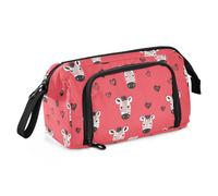 Astuccio organizer di grande capacità per bambini astuccio con manico astuccio per bambini per bambini elementare felice San Valentino cartone animato rosso estuche para marcadores