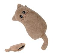 Astuccio - Organizer In Peluche A Forma Di Gatto , Chiusura Con Cerniera, Tessuto Morbido Per Cancelleria Estetica Astuccio Penne Pennarelli Pastelli Materiale Scolastico Aula College Adolescent