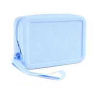 Astuccio organizer per cosmetici con chiusura a cerniera, cinturino da polso in silicone per il trasporto quotidiano durante la notte viaggio imballaggio cosmetico piccolo organizer per articoli da