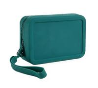 Astuccio organizer per cosmetici con chiusura a cerniera, cinturino da polso in silicone per il trasporto quotidiano durante la notte viaggio imballaggio cosmetico piccolo organizer per articoli da