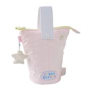 Astuccio organizer per matite, per ragazze e ragazzi, organizer per cancelleria, organizer compatto per cancelleria, grande capacità, manico rimovibile per matite e penne, Rosa, Consulte la