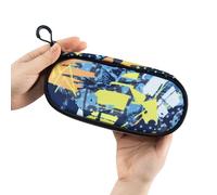 COMIX WBS - Astuccio Scuola Ovale per Bambini e Ragazzi, Ideale per Riporre la Cancelleria, con Divisorio Interno con Passanti Elastici e Pratica Chiusura a Zip, 22 x 5,5H x 9,9 cm
