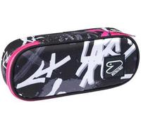 Astuccio ovale con zip Round Plus Grs Seven Pink Street, Fluo Fuxia