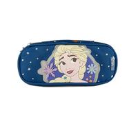 Astuccio Ovale Frozen 24x11x5 cm - Patch in Gomma, Zip Rinforzata, Scomparto con Taschina Interna, Licenza Ufficiale Disney Cerdà