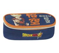 DRAGON BALL SUPER - Astuccio Scuola Ovale Ufficiale Dragon Ball, Ideale per Riporre la Cancelleria, con Divisorio Interno con Passanti Elastici e Pratica Chiusura a Zip, 22 x 7h x 9,5 cm
