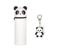Astuccio Panda Da 1 Pezzo E Portachiavi Panda Da 1 Pezzo, Articoli Di Cancelleria Carini, Astuccio Per Animali In Silicone, Astuccio Retrattile