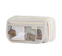 Astuccio Panda, Organizer per penne di grande capacità, Scatola portaoggetti portatile con cerniera, Scomparti organizer per penne 22x13 cm per matite, penne e gomme, Ideale per l'organizzazione della
