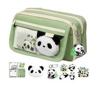 Astuccio Panda - Simpatico astuccio | Borsa con cerniera morbida - Design spazioso per l'organizzatore 'aula, stile di accessorio per lo studio durevole Uso scolastico quotidiano Piacere del momen