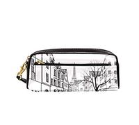 Astuccio Paris Street Houses With Eiffel Tower Portamatite Studenti Grande Capacità Borsa Per Matite Multifunzione Astuccio Portapenne Per Ufficio Matite Studenti