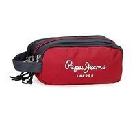 Astuccio Pepe Jeans Clark Triplo Rosso 22x10x9 cm Poliestere