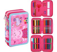Astuccio Peppa Pig Triplo Strato Riempito Di Pennarelli Regalo Per La Scuola