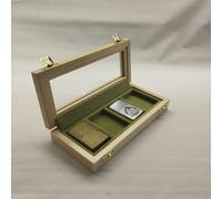 Astuccio per 4 Accendini Zippo da Collezione - Coperchio in Vetro, Artigianal...