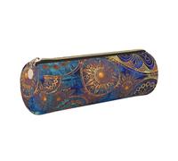 Astuccio per adulti con stampa mandala cielo stellato, elegante astuccio per penne e cancelleria, organizer per tutti i giorni, versatile, Oro, One Size, Organizer per borse
