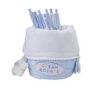 Astuccio per bambine, astuccio in cotone cartone animato - Organizzatore di cancelleria per astucci creativi - Tracolla con manico rimovibile Portamatite di grande capacità per la scuola e l'ar