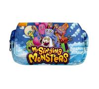 Astuccio per bambini - Astuccio per matite con scritta in inglese "My Singing Monsters", astuccio per cancelleria e cancelleria per studenti, grande capacità, per ragazzi e ragazze, Tipo 1,