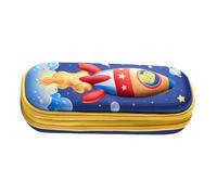 Astuccio per bambini, grande capacità, impermeabile, astuccio per matite con motivi a cartoni animati, astuccio versatile, Rocket, Refer to description, Unisex