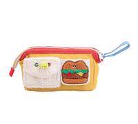 Astuccio per cancelleria, astuccio per matite con orso, grande capacità, astuccio per penne con ampia apertura, astuccio portatile per università, scuola e studenti, Giallo, Refer to