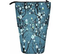 Astuccio per cancelleria con matite telescopiche floreali Scatola portaoggetti con chiusura a cerniera per donna Uomo Ragazzi Ragazze Cherry Dot Nature Plant Tree Botanical Bloom Branch Spotted Petal