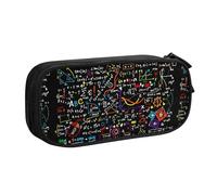 Astuccio per cancelleria con stampa di formule matematiche, per scuola, università, ufficio, viaggi, ragazzi, ragazze, adulti, Nero , Taglia unica, Set di zaini per la scuola